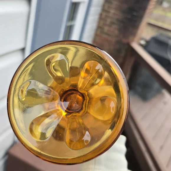 Viking Amberina Swung Vase